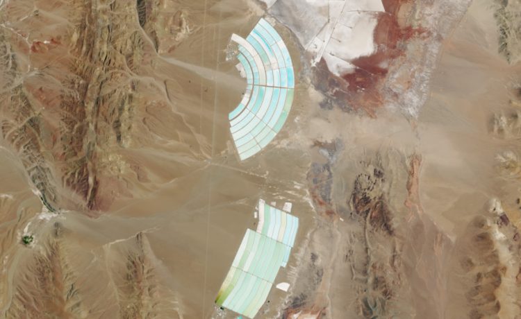 Imagen de la NASA sobre minería del litio en Argentina 2